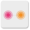 pink and orange dots side by side