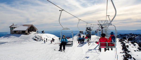 People on a ski lift