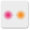 pink and orange dots side by side